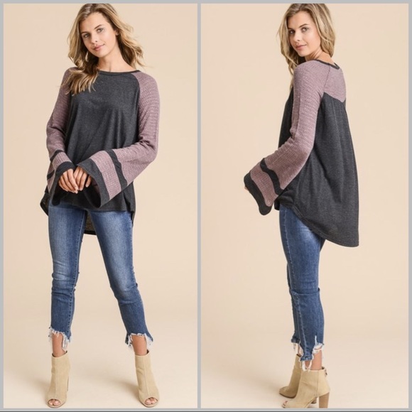 Jersey Top with Bell Sleeves - Picture 2 of 8